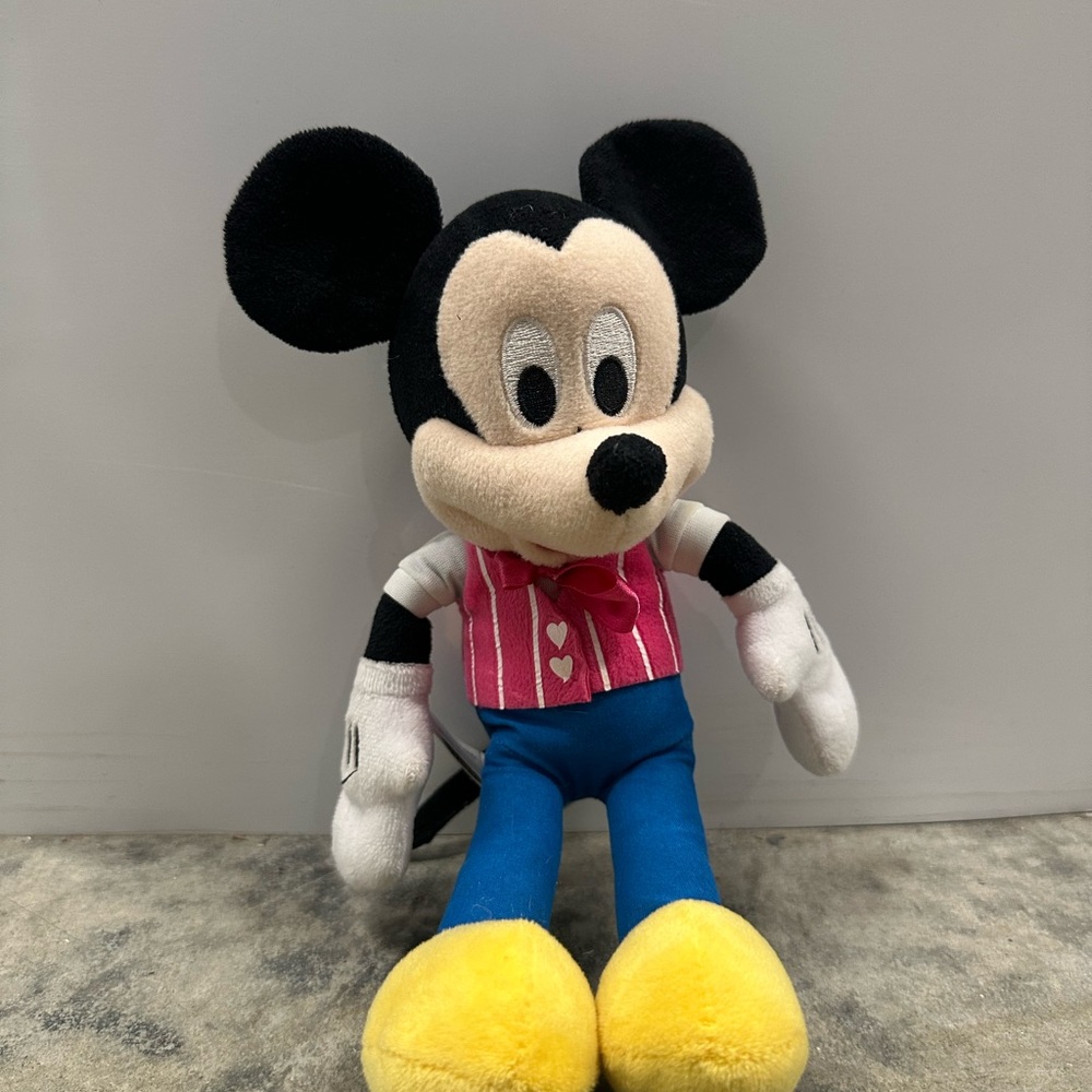 Disney Mickey Mouse Plush Black and White Stuffed Animal